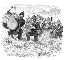 Sketches at the Brighton Theatre of War: "The Band of Hope", 1880. Creator: Unknown