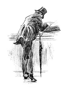 Sketches at the General Register Office, Somerset House: An Amateur Casual, 1890. Creator: Unknown