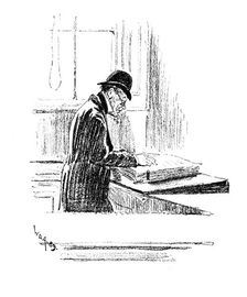 Sketches at the General Register Office, Somerset House: Baffled, 1890. Creator: Unknown