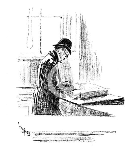 Sketches at the General Register Office, Somerset House: Baffled, 1890. Creator: Unknown.