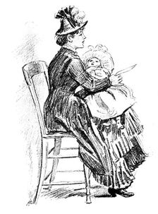Sketches at the General Register Office, Somerset House: The Girl He Left Behind Him, 1890. Creator: Unknown
