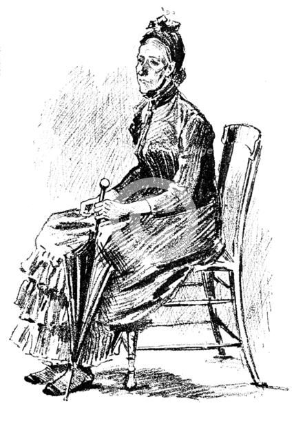 Sketches at the General Register Office, Somerset House: The Old Maid’s Claim, 1890. Creator: Unknown.