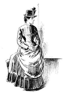 Sketches at the General Register Office, Somerset House: Waiting for her "Marriage Lines", 1890. Creator: Unknown
