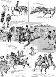 Sketches at the House of Commons and Brigade of Guards Point-to-Point Races..., March 26, 1898. Creator: Carl Hentschel