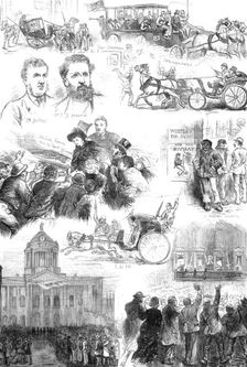 Sketches at the Liverpool Election, 1880. Creator: Unknown