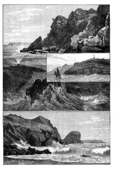 Sketches at the Lizard, 1881. Creators: Unknown, John Greenaway