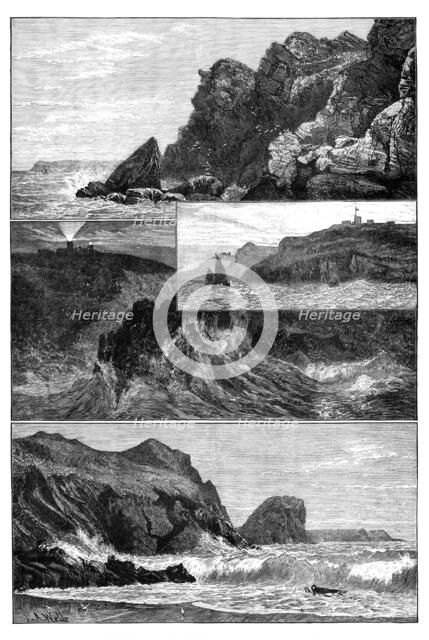 Sketches at the Lizard, 1881. Creators: Unknown, John Greenaway.