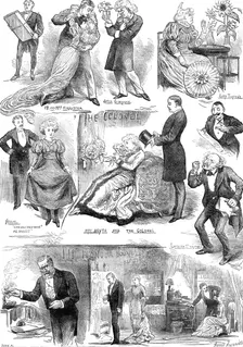 Sketches at the Prince of Wales Theatre, 1881. Creator: Joseph Swain