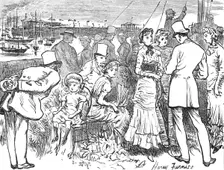 Sketches at the Ryde Regatta: The Wind-Up, 1881. Creator: Joseph Swain