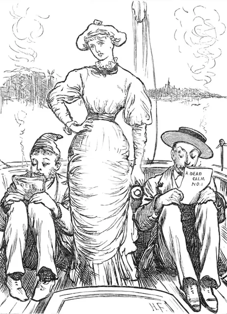 Sketches at the Ryde Regatta: A Dead Calm, 1881. Creator: Joseph Swain.