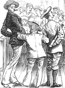 Sketches at the Ryde Regatta: Doing the Pier, 1881. Creator: Joseph Swain