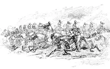 Sketches at the Royal Military Tournament...: charge of 1st Life Guards, 1890. Creator: Unknown