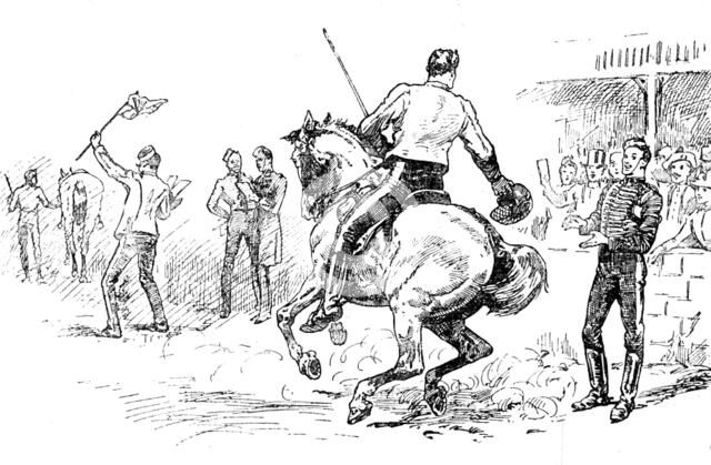 Sketches at the Royal Military Tournament...: hailing the victor, 1890. Creator: Unknown.