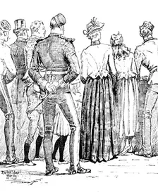 Sketches at the Royal Military Tournament...: spectators, 1890. Creator: Unknown