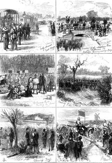 Sketches at the Volunteer Sham-Fight on Easter Monday, 1874. Creator: Unknown