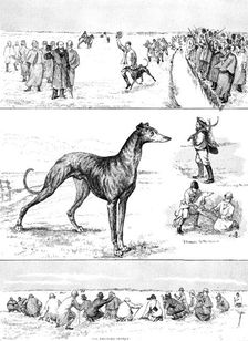 Sketches at the Waterloo Cup Meeting, 1890. Creator: Unknown