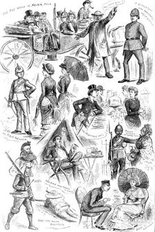 Sketches at the Wimbledon Camp of the National Rifle Association, 1883. Creator: Unknown
