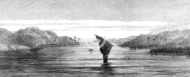 Sketches by Lieutenant Cameron in Central Africa...Lukuga Outlet of Lake Tanganyika...1876. Creator: Unknown.