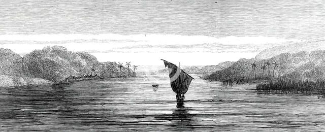 Sketches by Lieutenant Cameron in Central Africa...Lukuga Outlet of Lake Tanganyika...1876. Creator: Unknown.