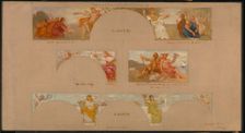Sketches for a Decoration of a Private Library "B", 1894. Creator: Kenyon Cox