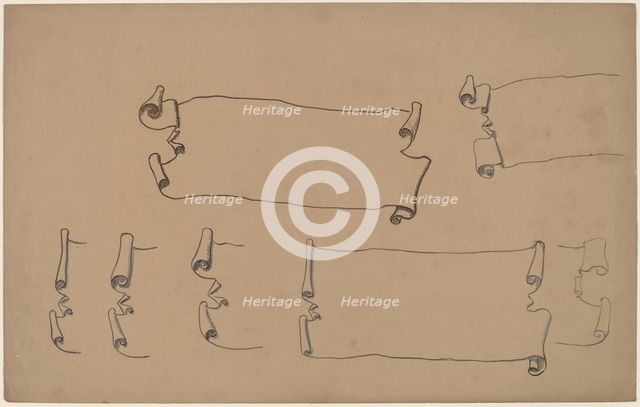 Sketches for a Scroll, 1890/1897. Creator: Charles Sprague Pearce.