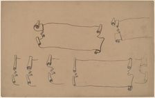 Sketches for a Scroll, 1890/1897. Creator: Charles Sprague Pearce