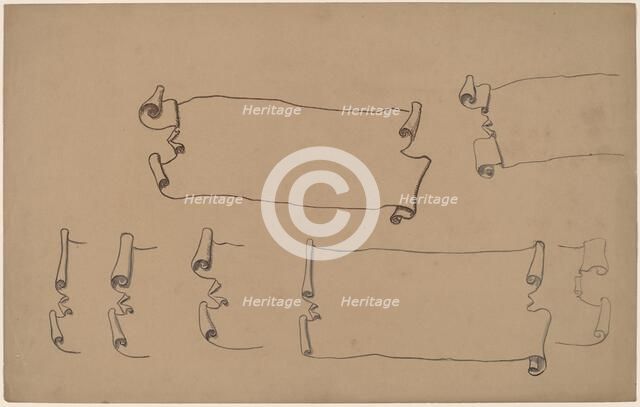 Sketches for a Scroll, 1890/1897. Creator: Charles Sprague Pearce.