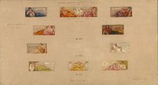 Sketches for the Decoration of a Private Library "A", 1894. Creator: Kenyon Cox