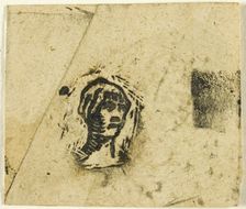 Sketches, Fragment: Head of a Woman Wearing a Kerchief, after 1863. Creator: Jean Francois Millet