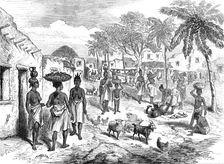Sketches from the Gold Coast by our special artist: street scene, Cape Coast Castle, 1874. Creator: Unknown