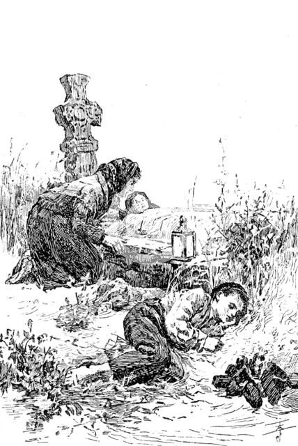 Sketches from the..Exhibitions: "A Vigil at a Shrine of Healing, Connemara", W. H. Bartlett.., 1890. Creator: Unknown.