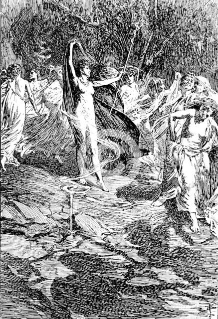 Sketches from the...Exhibitions: "The Witches’ Dance", G. P. Jacomb Hood, Royal Academy, 1890.  Creator: Unknown.