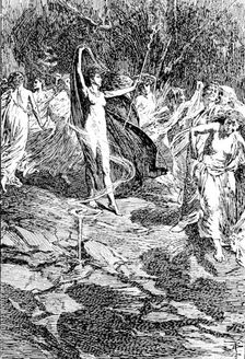 Sketches from the...Exhibitions: "The Witches Dance", G. P. Jacomb Hood, Royal Academy, 1890. Creator: Unknown