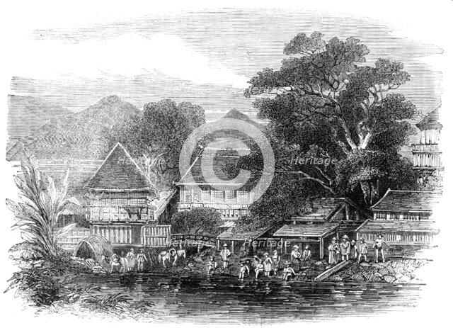 Sketches from the interior of Japan, by our special artist: the Hot Sulphur Baths, 1861. Creator: Unknown.