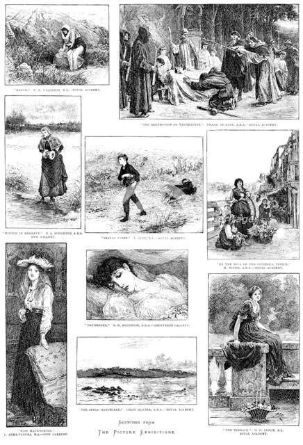Sketches from the Picture Exhibitions, 1890. Creator: Unknown.