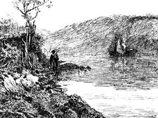 Sketches from the Picture Exhibitions: "The Lone River", C. Napier Hemy, Grosvenor Gallery, 1890. Creator: Carl Hentschel