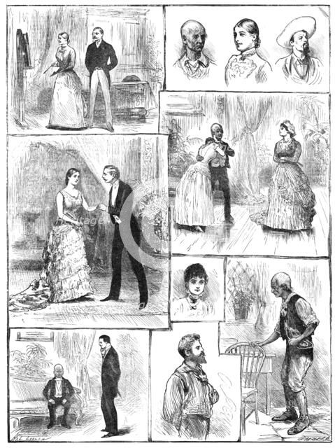 Sketches from "Young Folks' Ways," at the St. James's Theatre, 1883. Creator: Unknown.