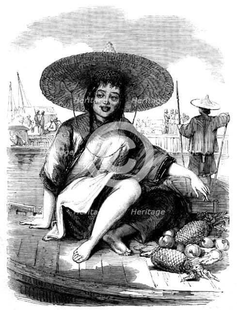 Sketches from China - Chinese Fruit-girl, 1858. Creator: Unknown.