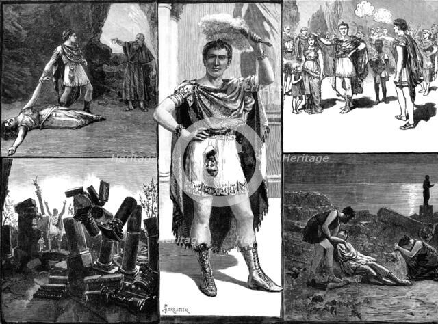 Sketches from "Claudian", the new piece at the Princess's Theatre, 1883. Creator: Unknown.
