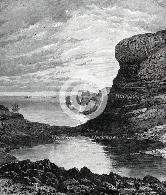 Sketches from H.M.S. Challenger, by Mr. J. J. Wild: Christmas Harbour, Kerguelen Island, 1876. Creator: Unknown.