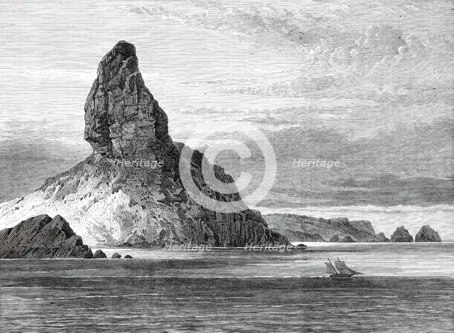 Sketches from H.M.S. Challenger, by Mr. J. J. Wild: Peak of Fernando Noronha, 1876. Creator: Unknown.