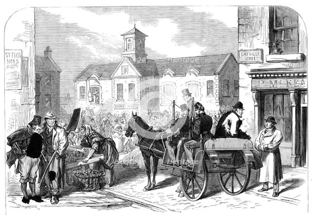 Sketches from Ireland: a Westmeath gentleman farmer attending Mullingar Market, 1870. Creator: Unknown.
