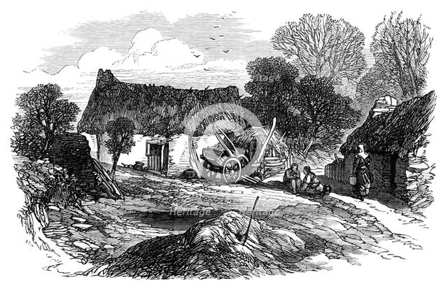 Sketches from Ireland: cabin at Clonfad, Westmeath, 1870. Creator: Unknown.