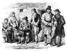 Sketches from Ireland: cottagers at Kildare, 1870. Creator: Unknown