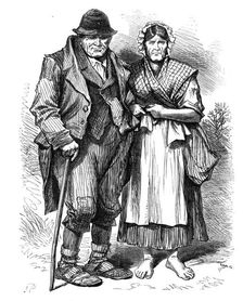 Sketches from Ireland: inhabitants of a bog village, near Castlereagh, 1870. Creator: Unknown