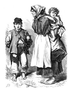 Sketches from Ireland: inhabitants of a bog village, near Castlereagh, 1870. Creator: Unknown