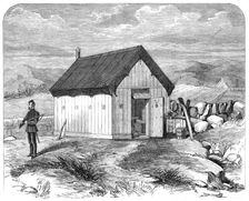 Sketches from Ireland: portable hut for police in Mayo, 1870. Creator: Unknown