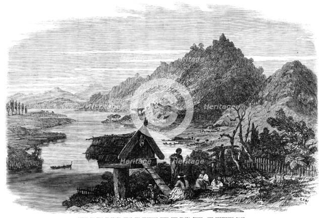 Sketches from New Zealand: scene on the Waikato, near its junction with the Waipa River, 1864. Creator: Unknown.