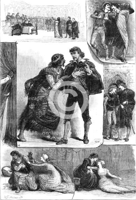 Sketches from "Othello," at the Lyceum Theatre, 1881. Creator: William James Palmer.