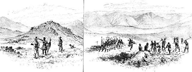 Sketches from Swaziland: "Execution Koppie" and the King’s Fields, 1890. Creator: Unknown.